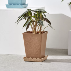 Artificial Decorative Indoor Rectangular Plastic Flower Pot
