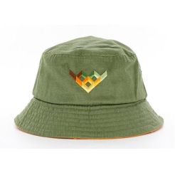 Green Cotton Embroidered Bucket Hat Custom Embroidered Bucket Hats