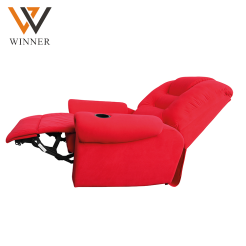 Red theatre electric cinema seat sofa rocking Genuine Leather home recliner cinema sofa chairs