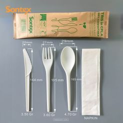 BIO-MAYA-BIS 3 in 1 cutlery packs