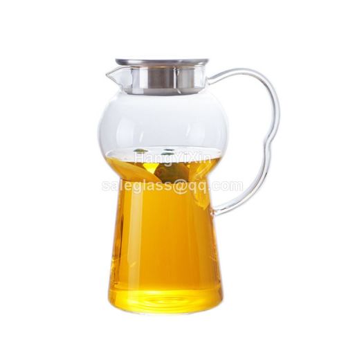 2021 New Lighthouse Design Glass Pitcher Heat Resistant Glass Cold Water Kettle