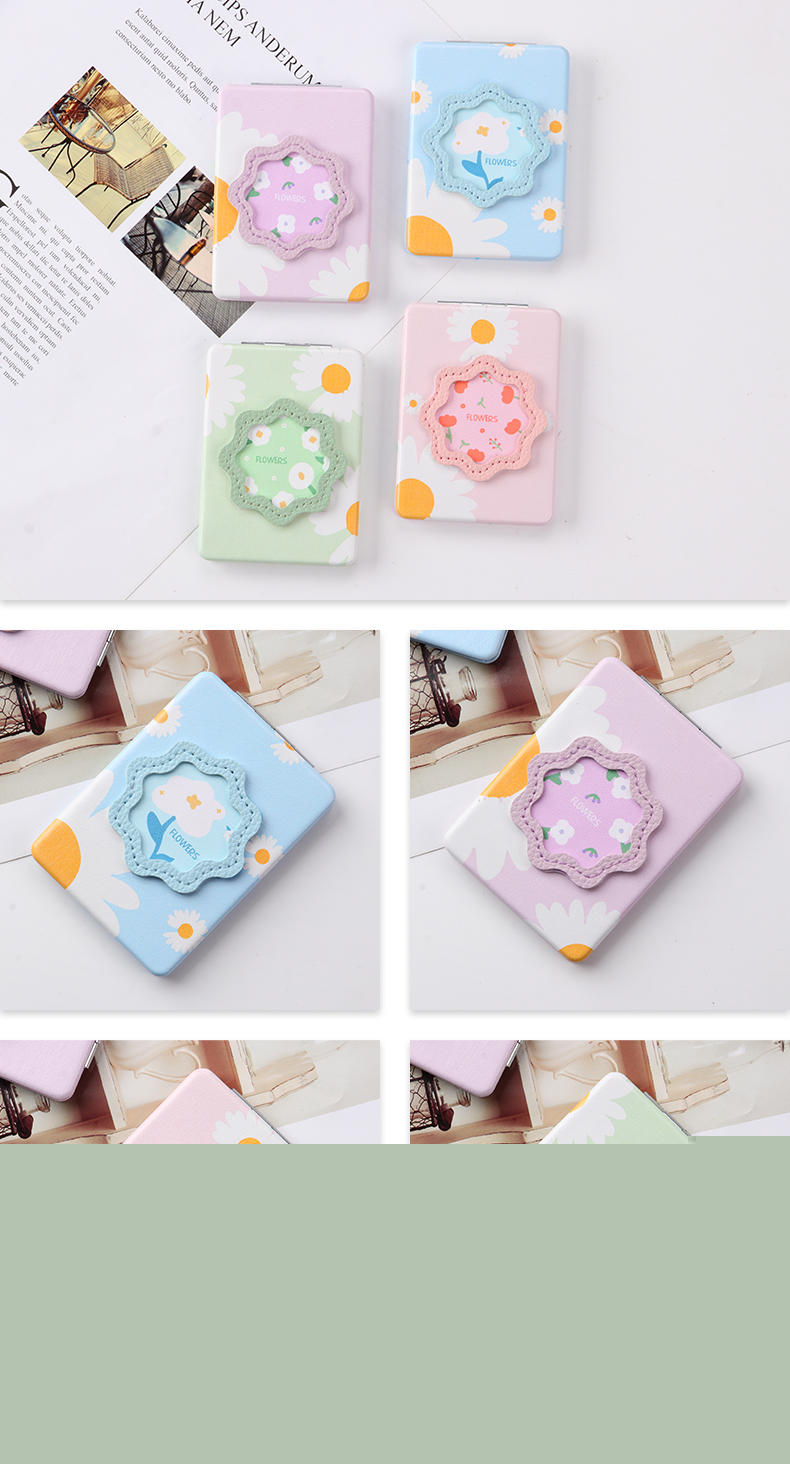 Double-sided Folding Mirror for leather