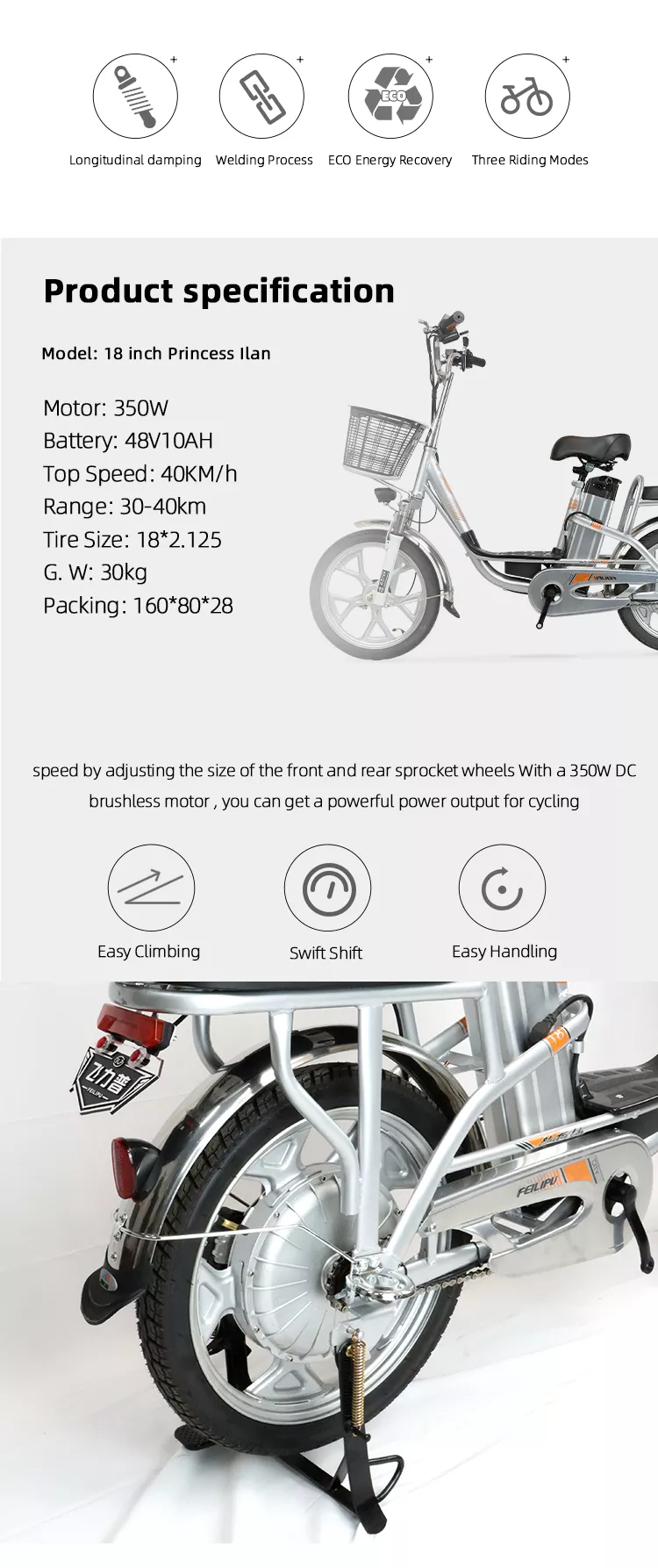 Factory Bicicleta electrica 48V 10AH 60V 13AH e electric cargo delivery electric bike bicycle Wholesale