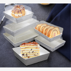 Custom disposable cookie sushi cake box with transparent lid