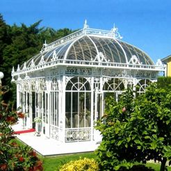 Garden Victorian Wrought Iron Glass Greenhouse