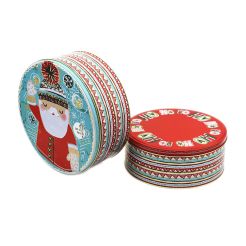 Round Cookie Tin Containers