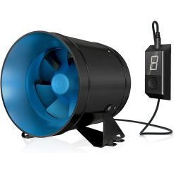 Quiet 6" Inline Duct Fan with Variable Speed Controller – Ventilation Exhaust Fan for Heating Cooling Booster and Grow Tents