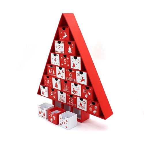 Christmas tree shape small drawer gift box for storage advent calendar