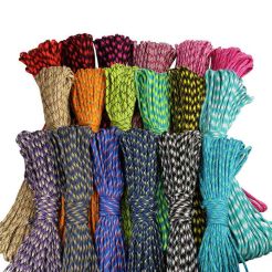 100% Polyester 100 meter 4mm 9 strands braided tent cord lien rope cone wind braid rope for camping hiking survial emergency