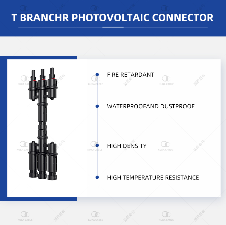 3 in 1 T branch connector for Solar Panel Parallel Connection