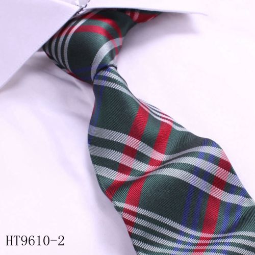 Custom wholesale luxury plaid mens silk ties