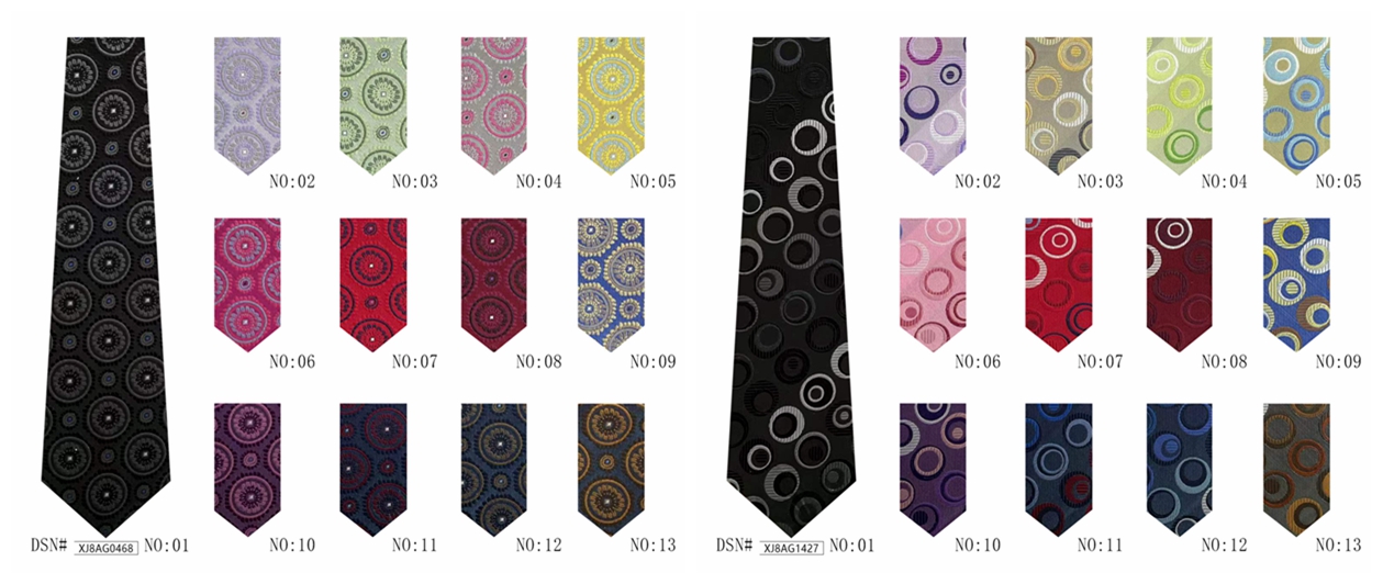 Polyester stripe and classic flower men business tie set