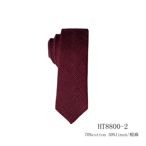 Custom linen white mens ties casual necktie