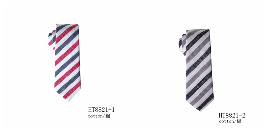 Cotton stripe hand made ties men wholesale