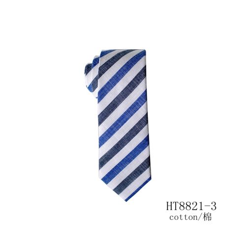 Cotton stripe hand made ties men wholesale