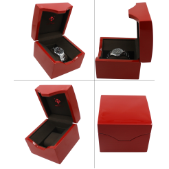 custom logo PU leather storage gift watch box