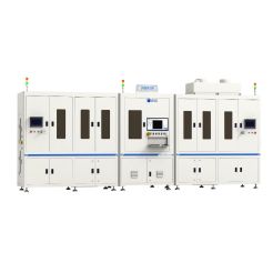 Laser scribing mass production system for thin-film solar modules